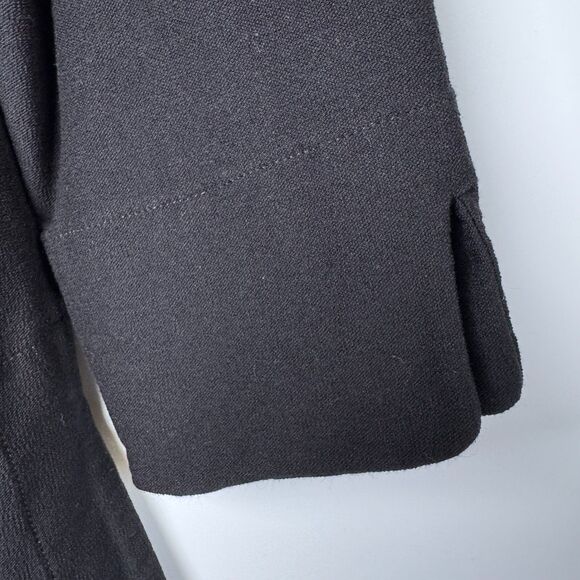 Eileen Fisher Womens Medium Black Tunic Blouse Curved Hem Minimalist Lagenlook - Picture 6 of 11